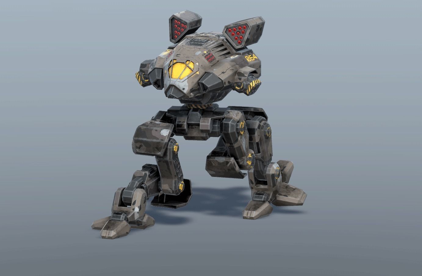 Lynx BattleMech Low-poly 3D model_14