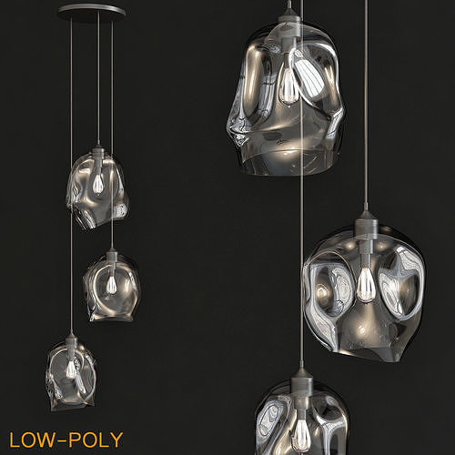 INFINITY PENDANT LIGHTING low poly 3d model Low-poly 3D model
