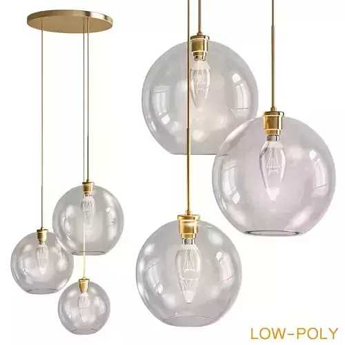 LukLoy Loft Modern Pendant Light low poly 3d model Low-poly 3D model