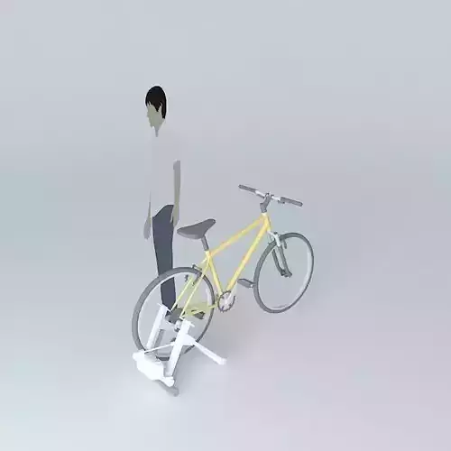 Bicycle pedal power electric generator Free 3D model