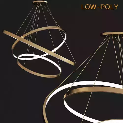 SATURN chandelier low poly 3d model