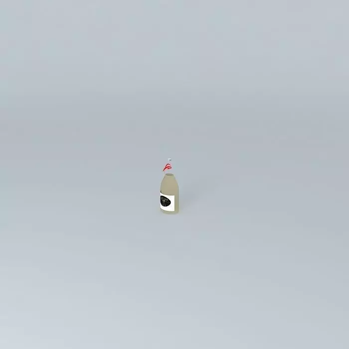Oil bottle Free 3D model_0