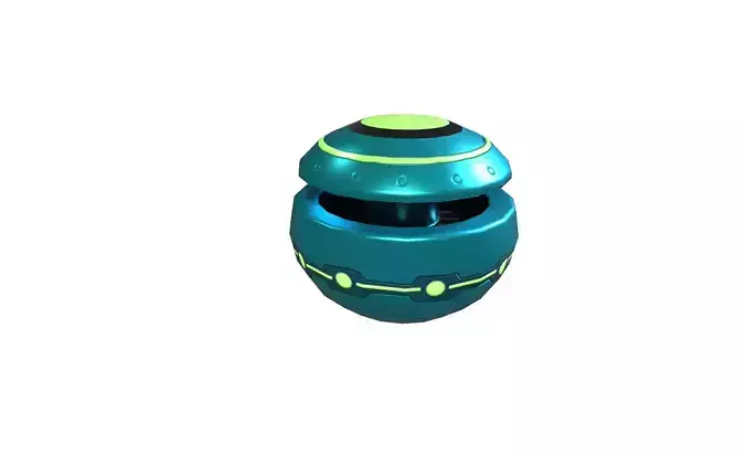 Green mines Low-poly 3D model