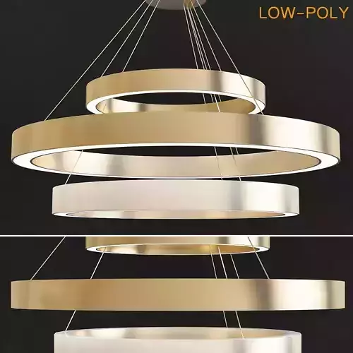 Wyatt Tiered Pendant - Aged Brass - RH Teen low poly 3d model