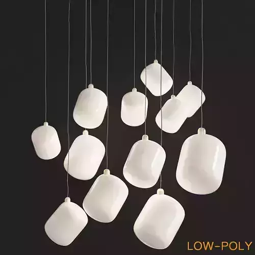 Custom Pendant Lighting-Cubes by Shakuff low poly 3d model