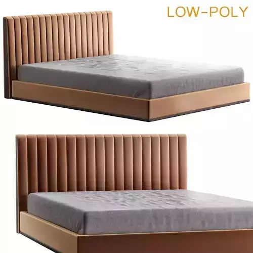 HARRY Leather bed Harry Collection By Laskasas low poly 3d model