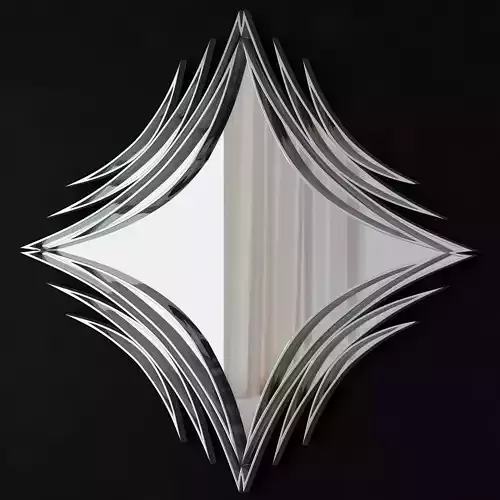 Charming Wall Mirror low poly 3d model