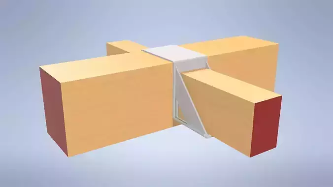 Wooden beam console - double