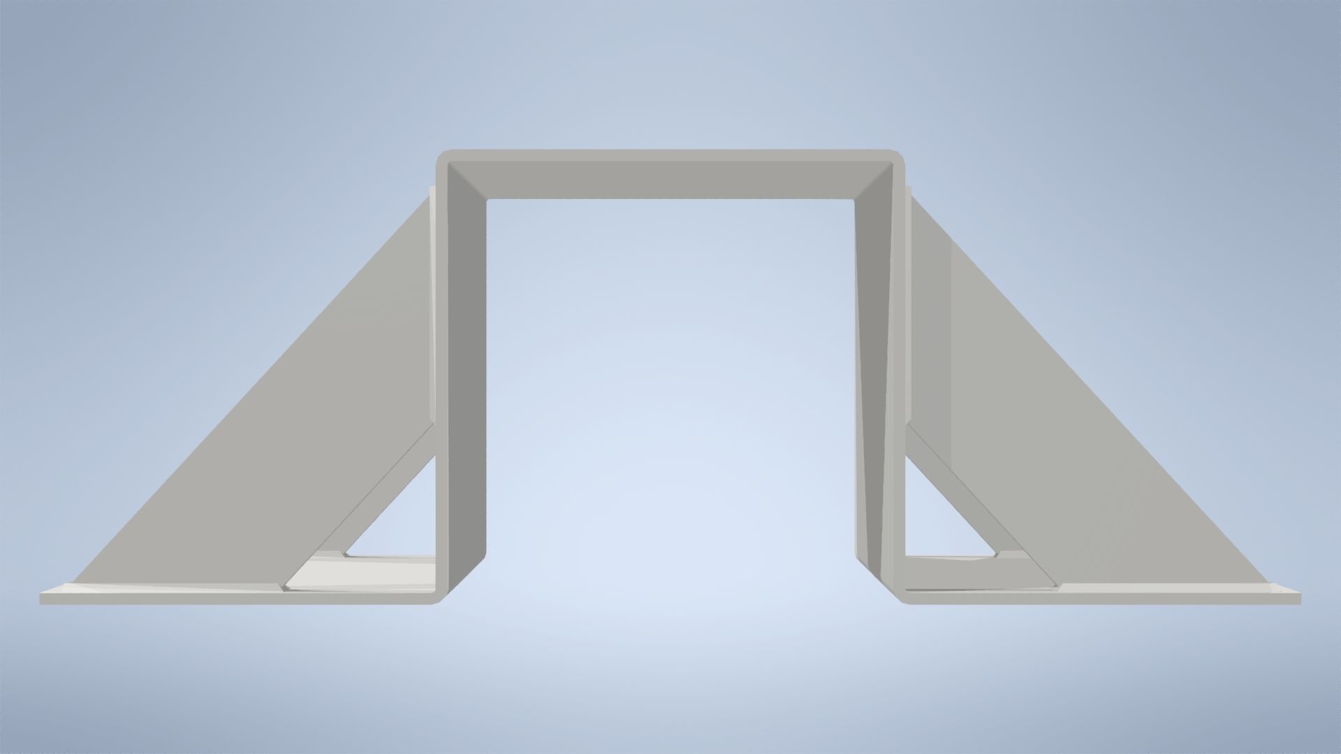 Wooden beam console - double Low-poly 3D model_2