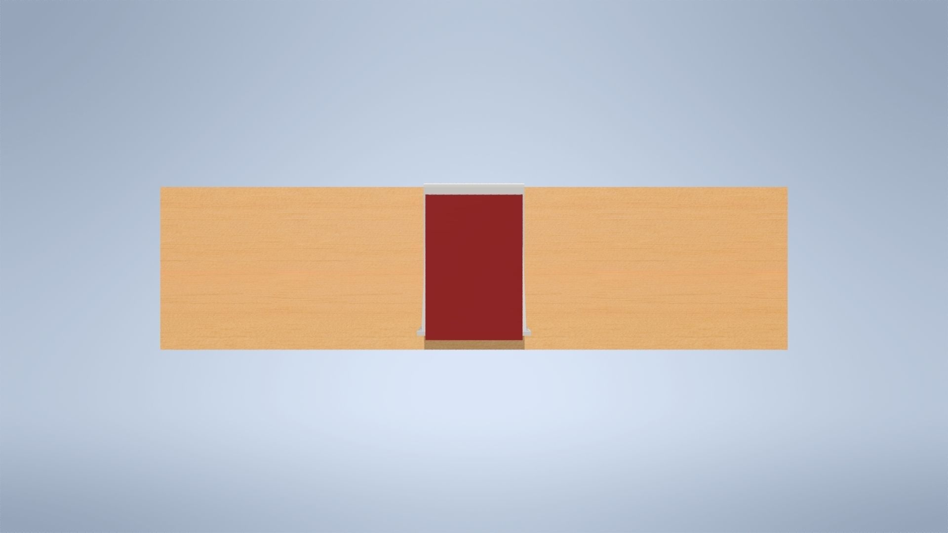 Wooden beam console - double Low-poly 3D model_4