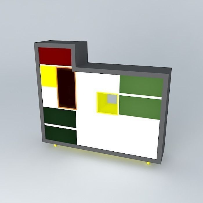 Shelf Cris Free 3D model_1