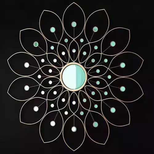 Lotus Flower Mirror low poly 3d model