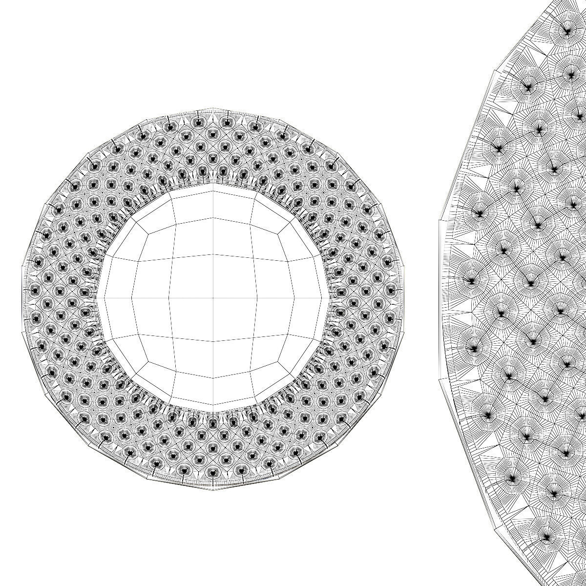 Restoration hardware Round mirror low poly 3d model Low-poly 3D model_1