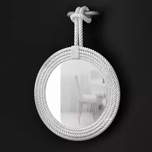 Bathroom Mirror Nautical low poly 3d model