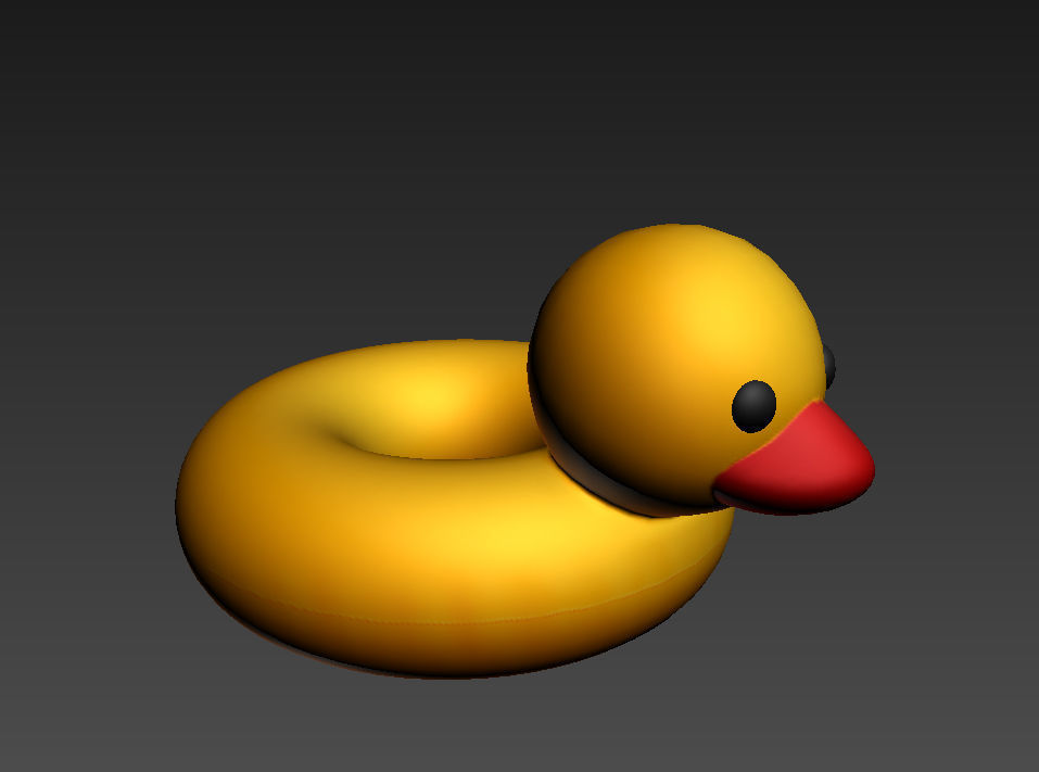 Swimming Ring Duck 3D model_19