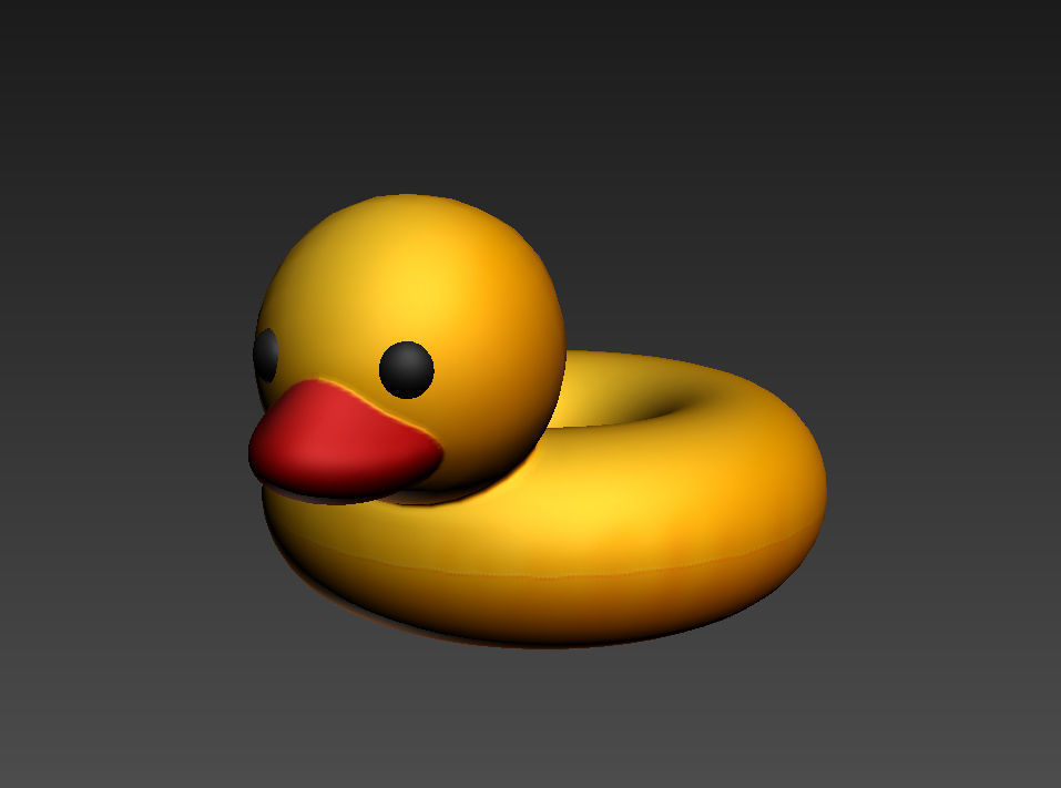 Swimming Ring Duck 3D model_15