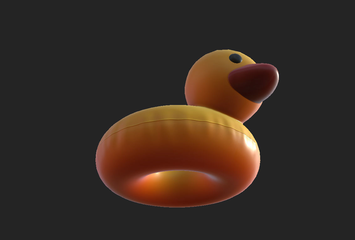 Swimming Ring Duck 3D model_7