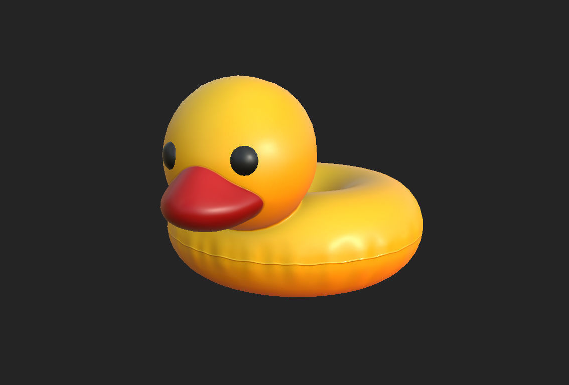 Swimming Ring Duck 3D model_1