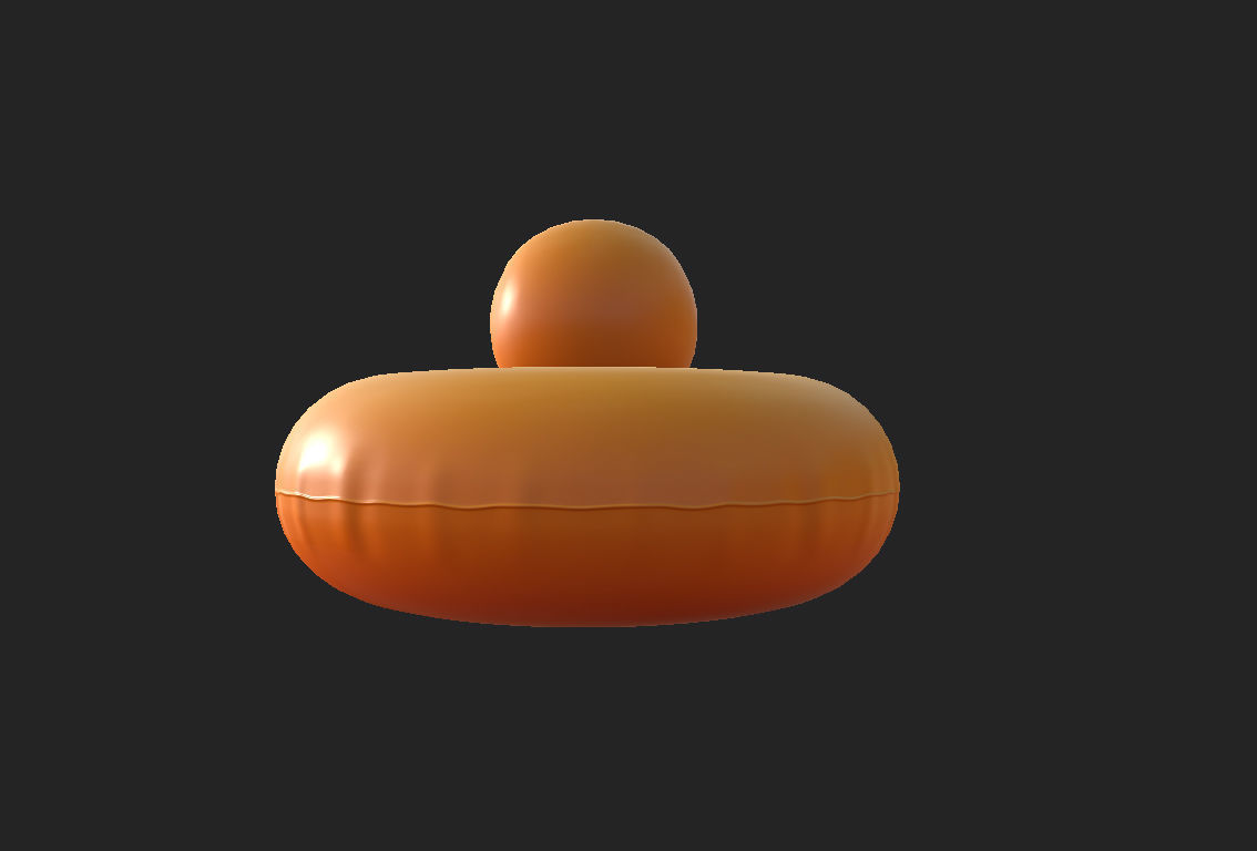 Swimming Ring Duck 3D model_10