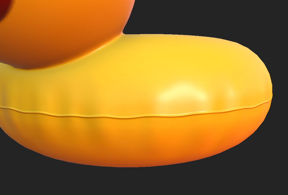 Swimming Ring Duck 3D model_13