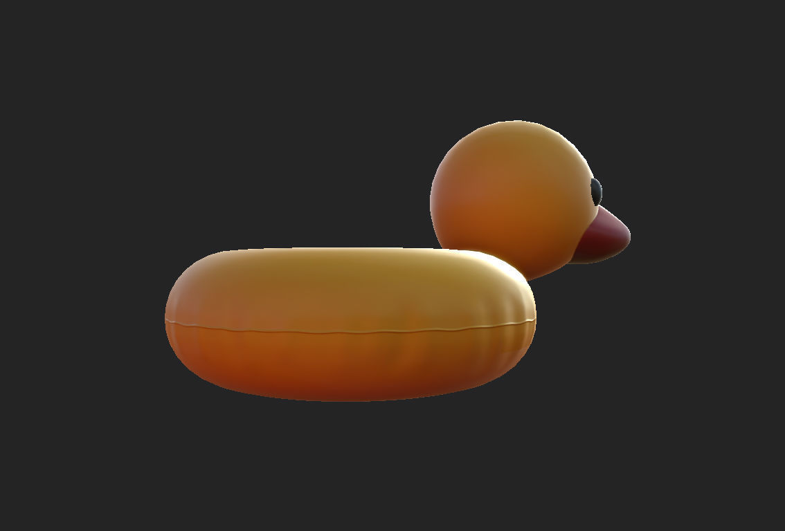 Swimming Ring Duck 3D model_8