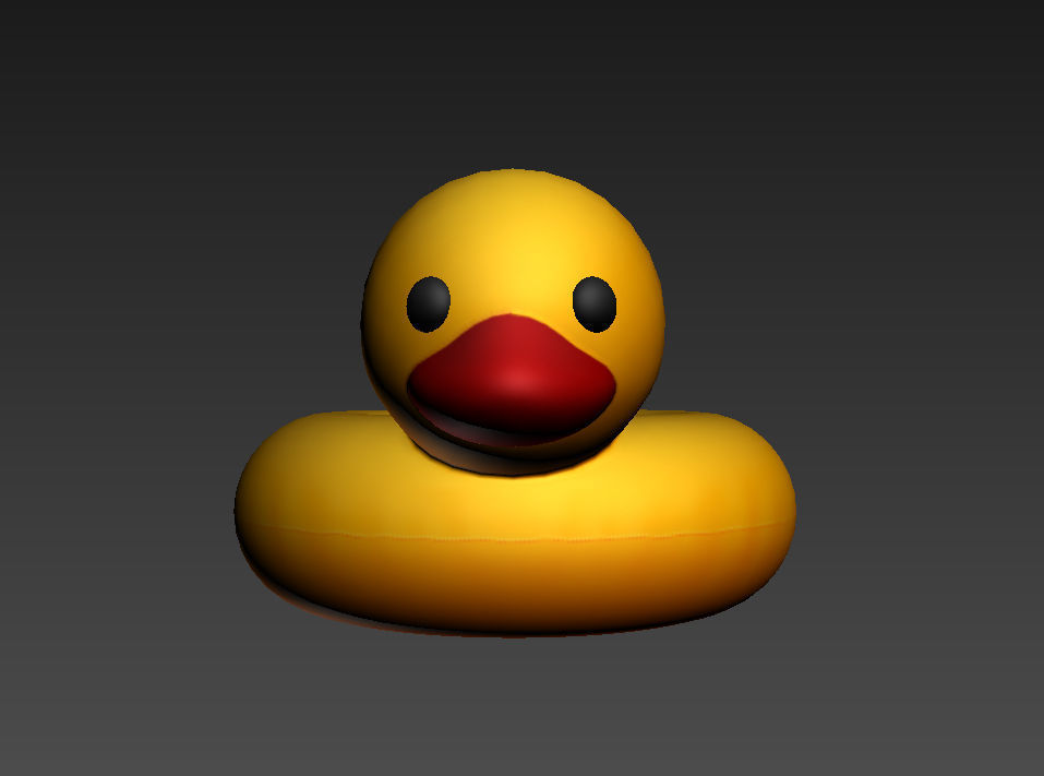 Swimming Ring Duck 3D model_18