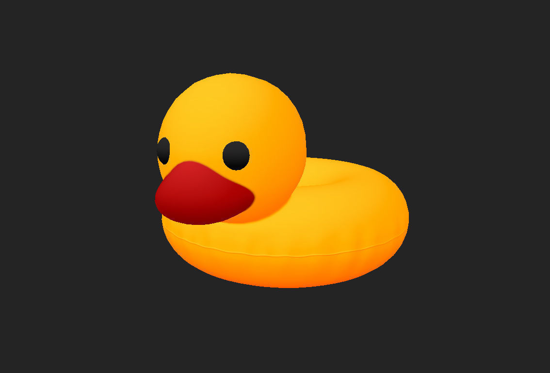 Swimming Ring Duck 3D model_2