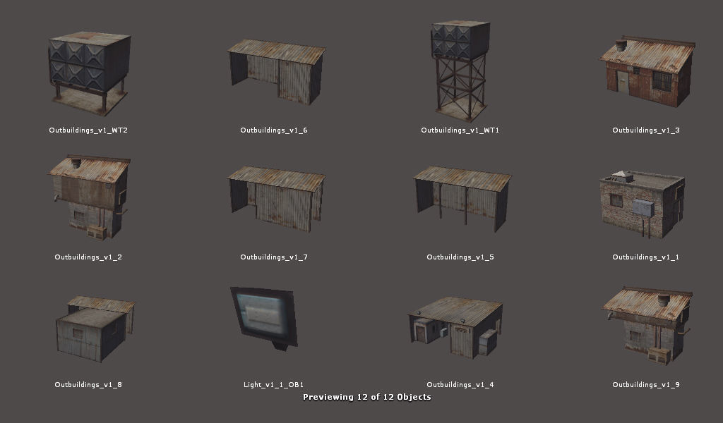RPG FPS Game Assets for PC Mobile Industrial Set v6 Low-poly 3D model_43