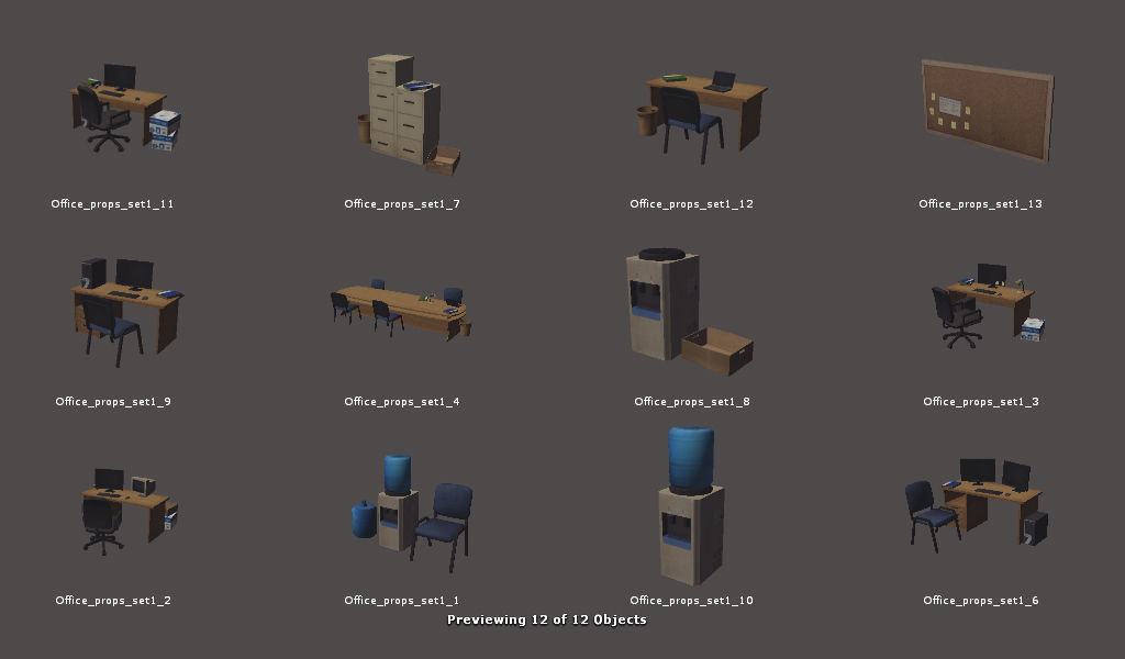 RPG FPS Game Assets for PC Mobile Industrial Set v6 Low-poly 3D model_62