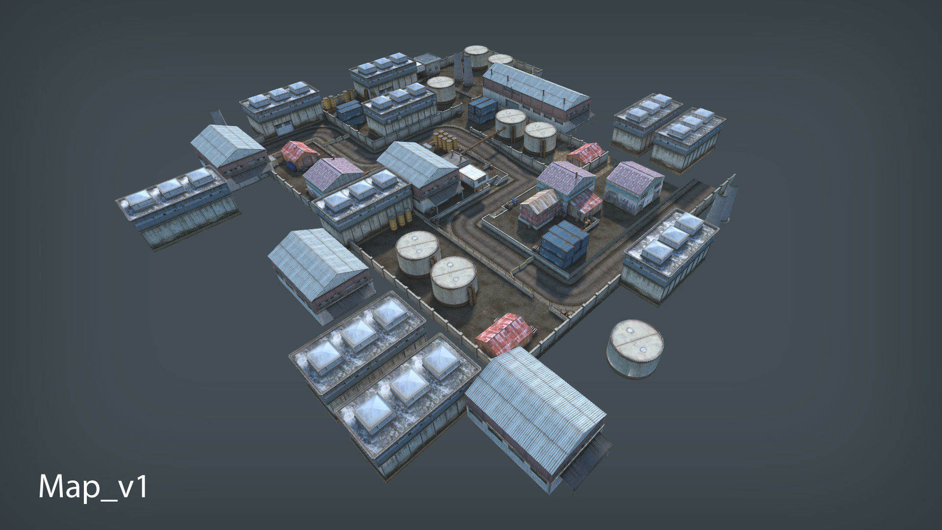 RPG FPS Game Assets for PC Mobile Industrial Set v6 Low-poly 3D model_31