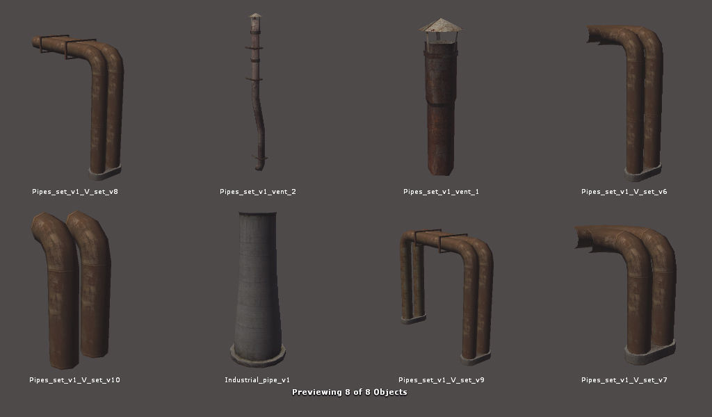 RPG FPS Game Assets for PC Mobile Industrial Set v6 Low-poly 3D model_75
