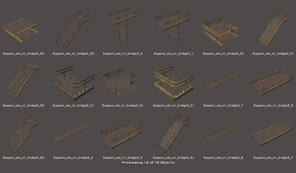 RPG FPS Game Assets for PC Mobile Industrial Set v6 Low-poly 3D model_77
