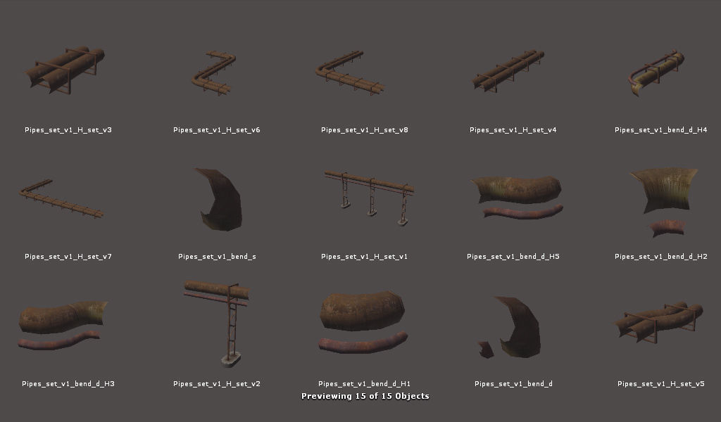 RPG FPS Game Assets for PC Mobile Industrial Set v6 Low-poly 3D model_72