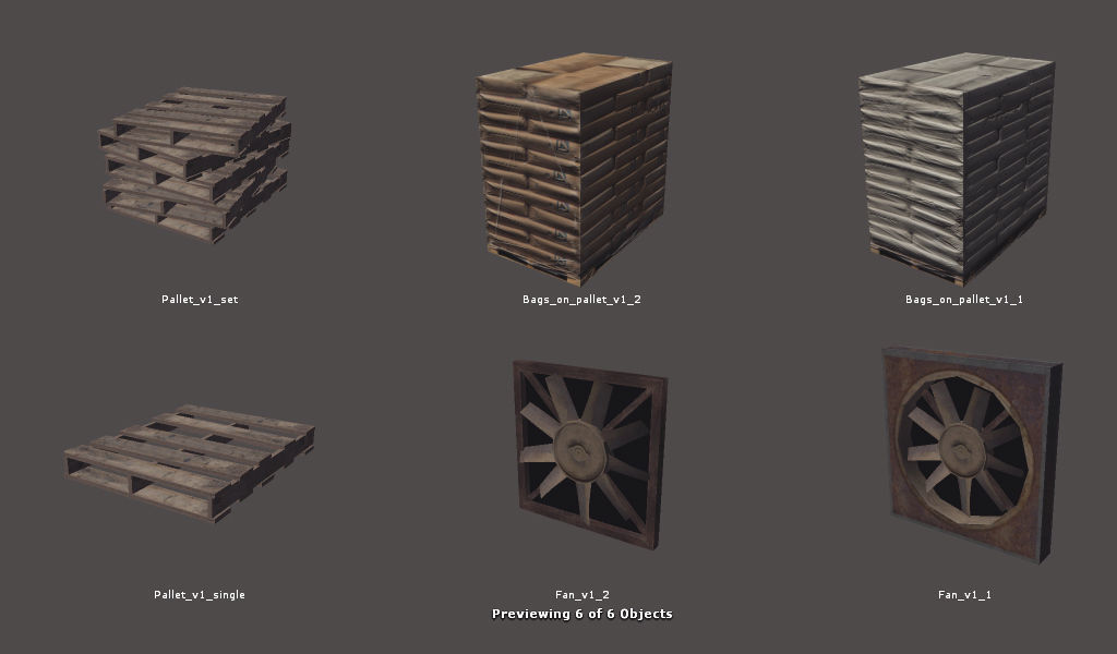 RPG FPS Game Assets for PC Mobile Industrial Set v6 Low-poly 3D model_68