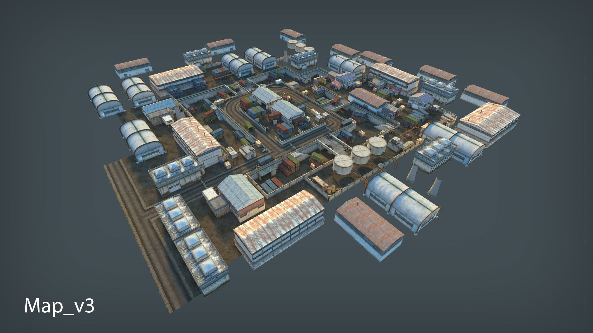 RPG FPS Game Assets for PC Mobile Industrial Set v6 Low-poly 3D model_17