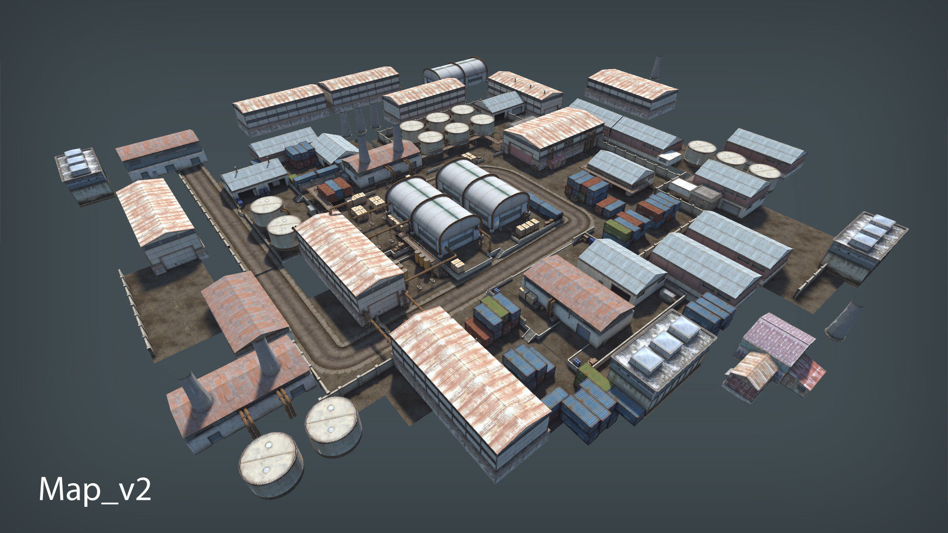 RPG FPS Game Assets for PC Mobile Industrial Set v6 Low-poly 3D model_24