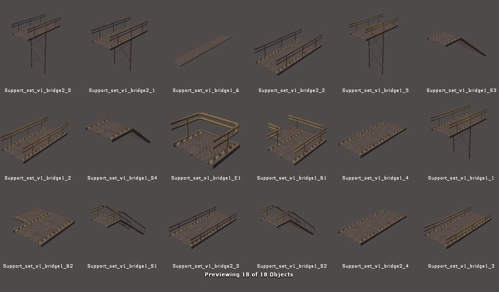 RPG FPS Game Assets for PC Mobile Industrial Set v6 Low-poly 3D model_76