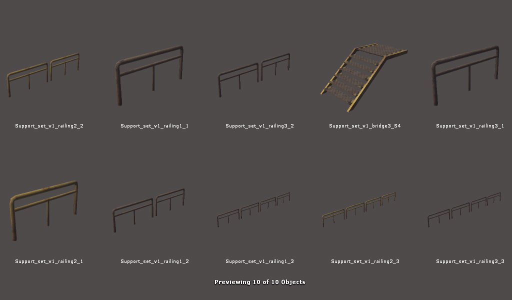 RPG FPS Game Assets for PC Mobile Industrial Set v6 Low-poly 3D model_78