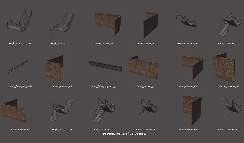 RPG FPS Game Assets for PC Mobile Industrial Set v6 Low-poly 3D model_81