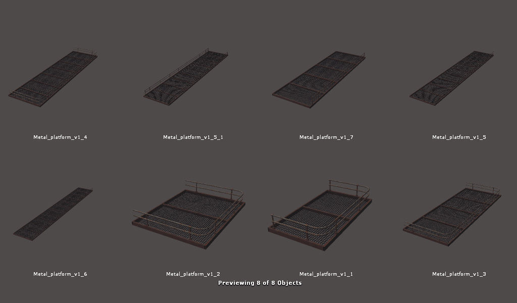 RPG FPS Game Assets for PC Mobile Industrial Set v6 Low-poly 3D model_80