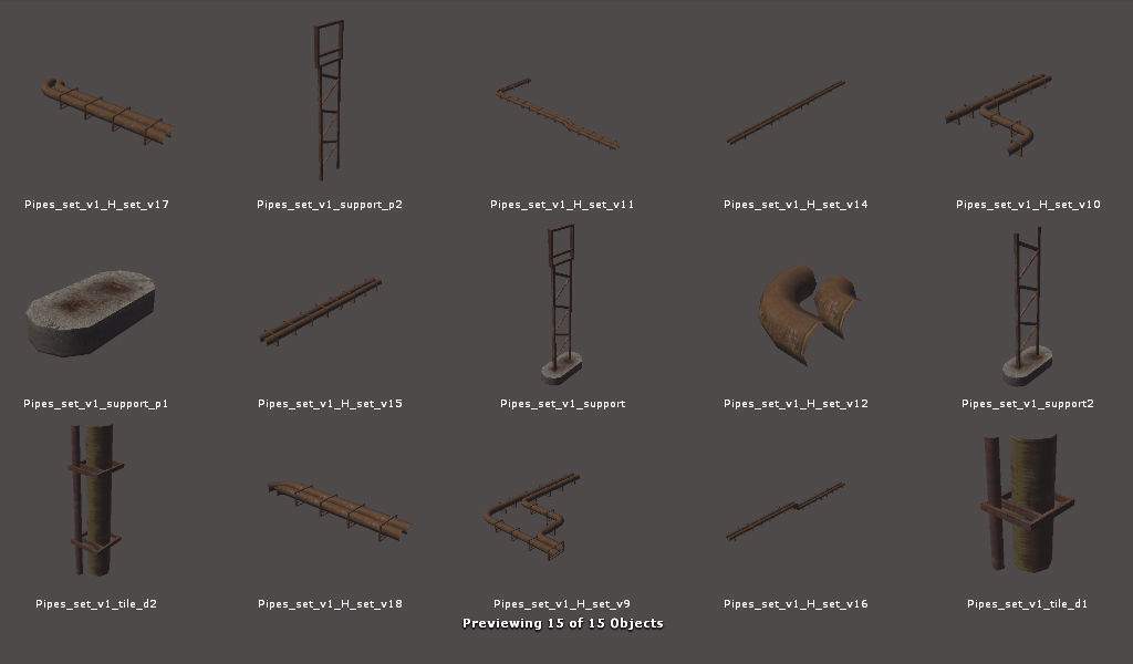 RPG FPS Game Assets for PC Mobile Industrial Set v6 Low-poly 3D model_73