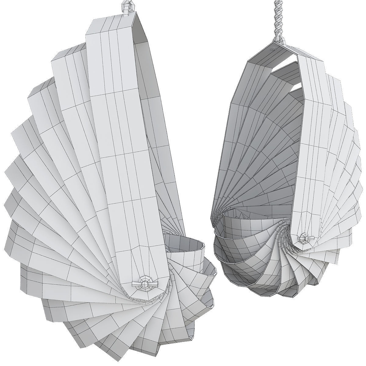Armadillo Chair Shields low poly 3d model Low-poly 3D model_2