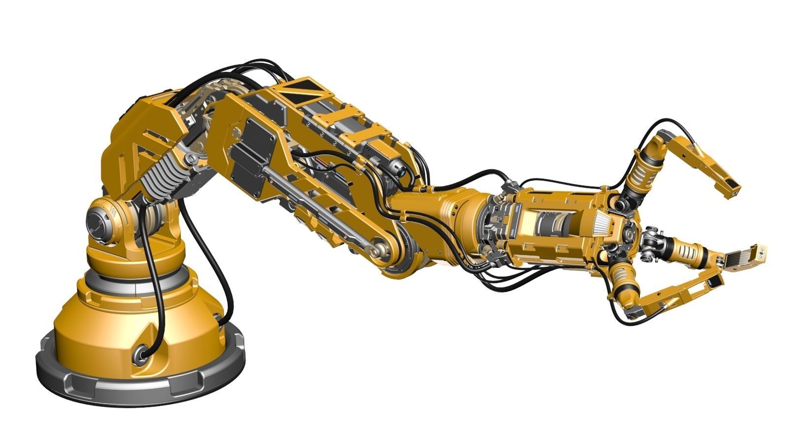 Robotic Arm 2 Rigged 3D model_22