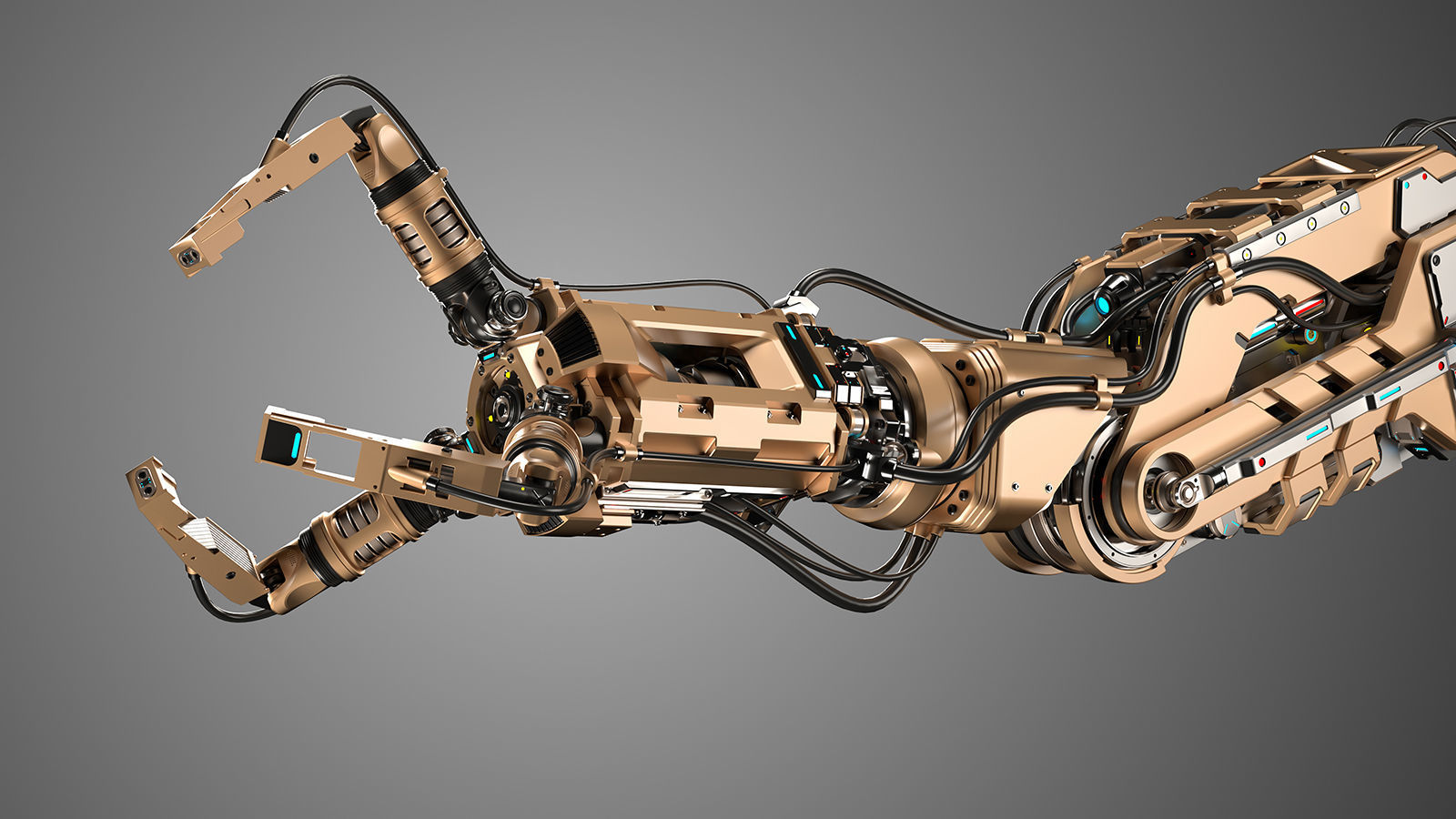 Robotic Arm 2 Rigged 3D model_3