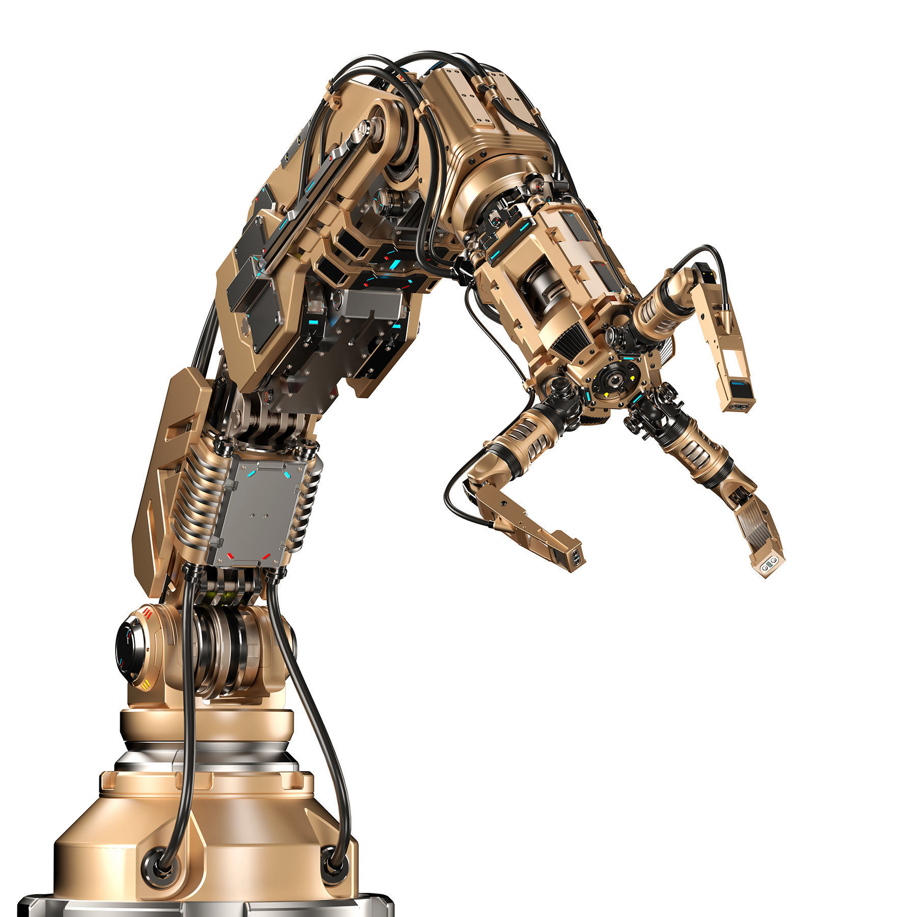 Robotic Arm 2 Rigged 3D model_2