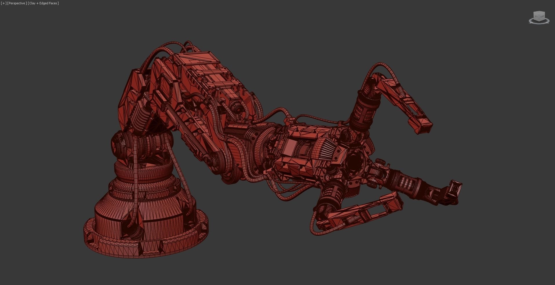 Robotic Arm 2 Rigged 3D model_14
