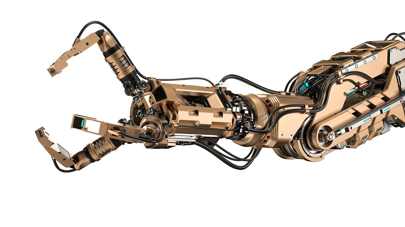 Robotic Arm 2 Rigged 3D model_8