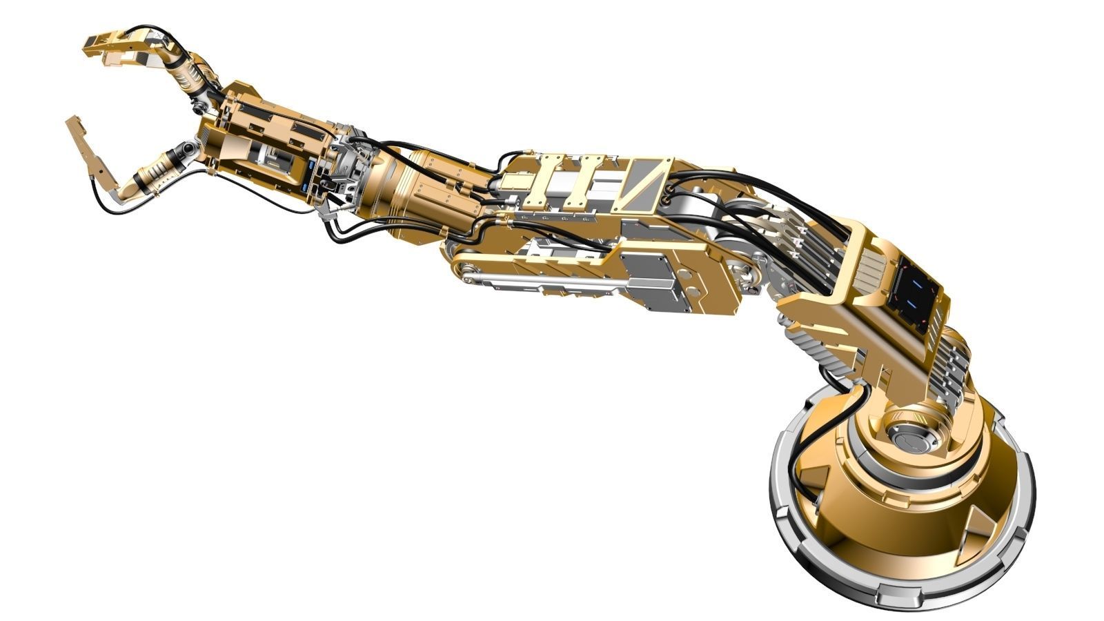 Robotic Arm 2 Rigged 3D model_23