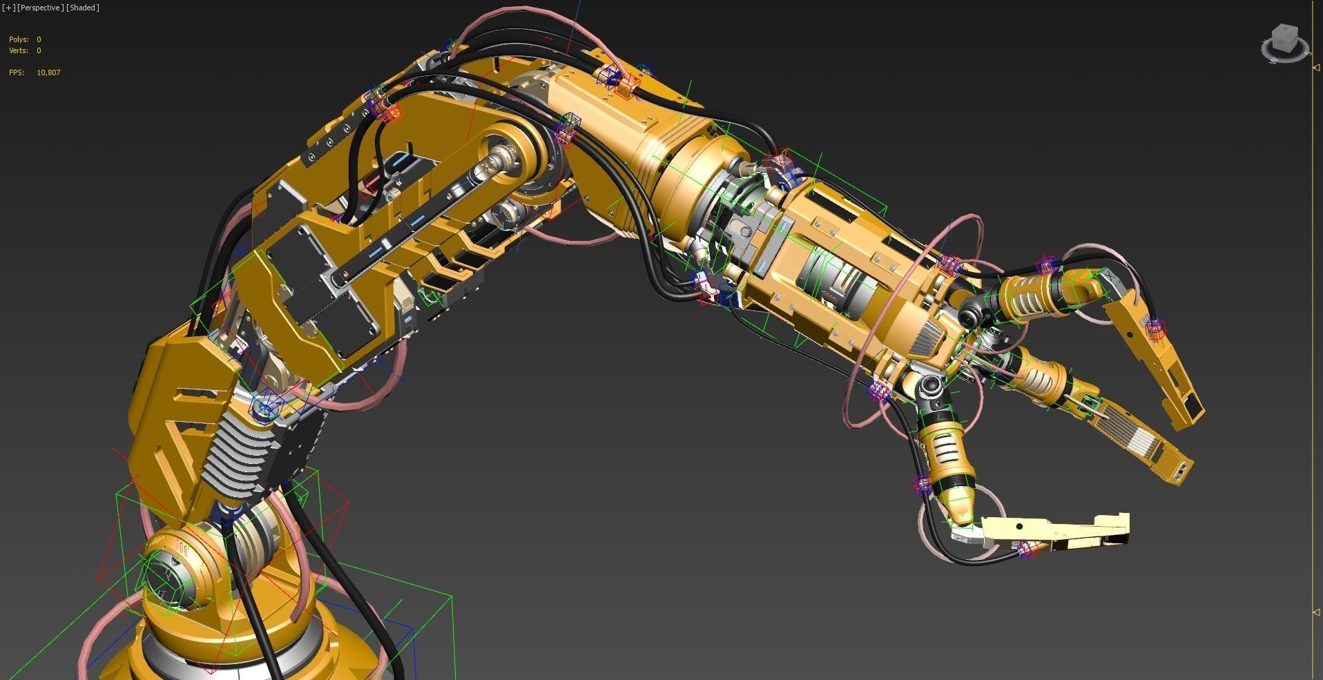 Robotic Arm 2 Rigged 3D model_19