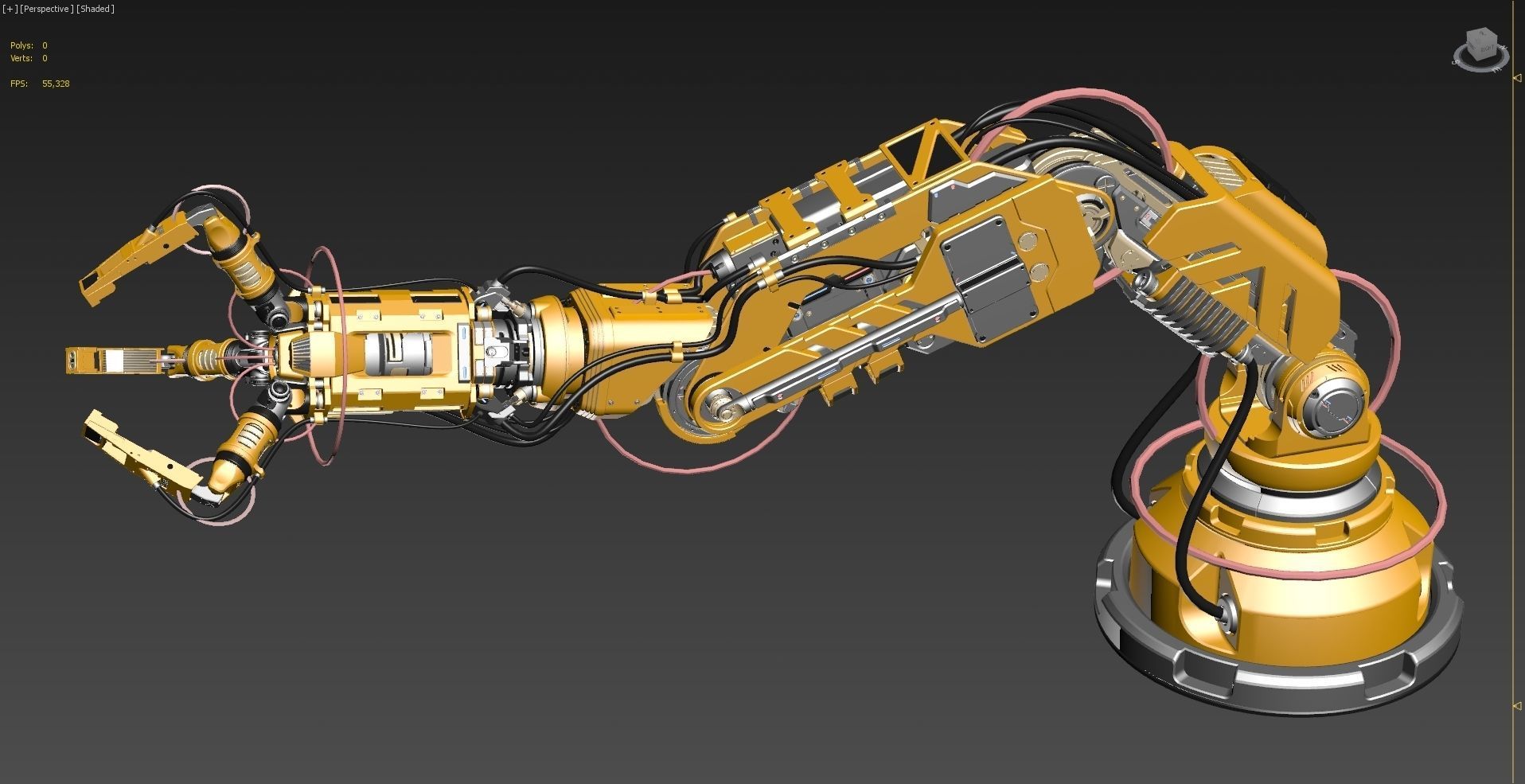 Robotic Arm 2 Rigged 3D model_16
